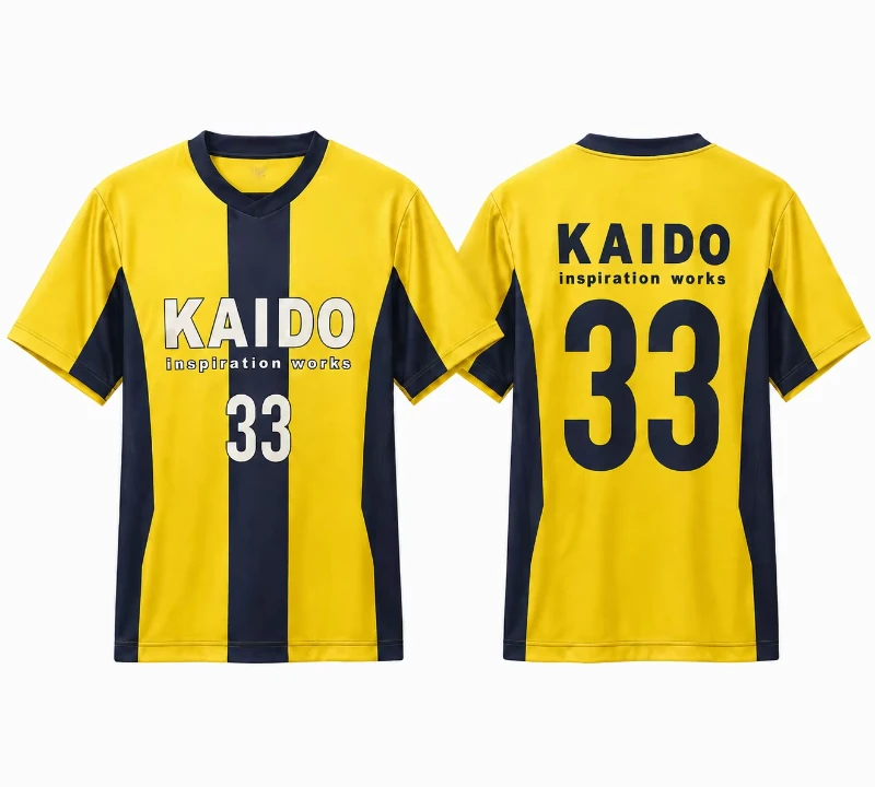 Japanese Anime A-Ao Football Jersey 33 Yellow Black Stripe Anime Soccer Shirt