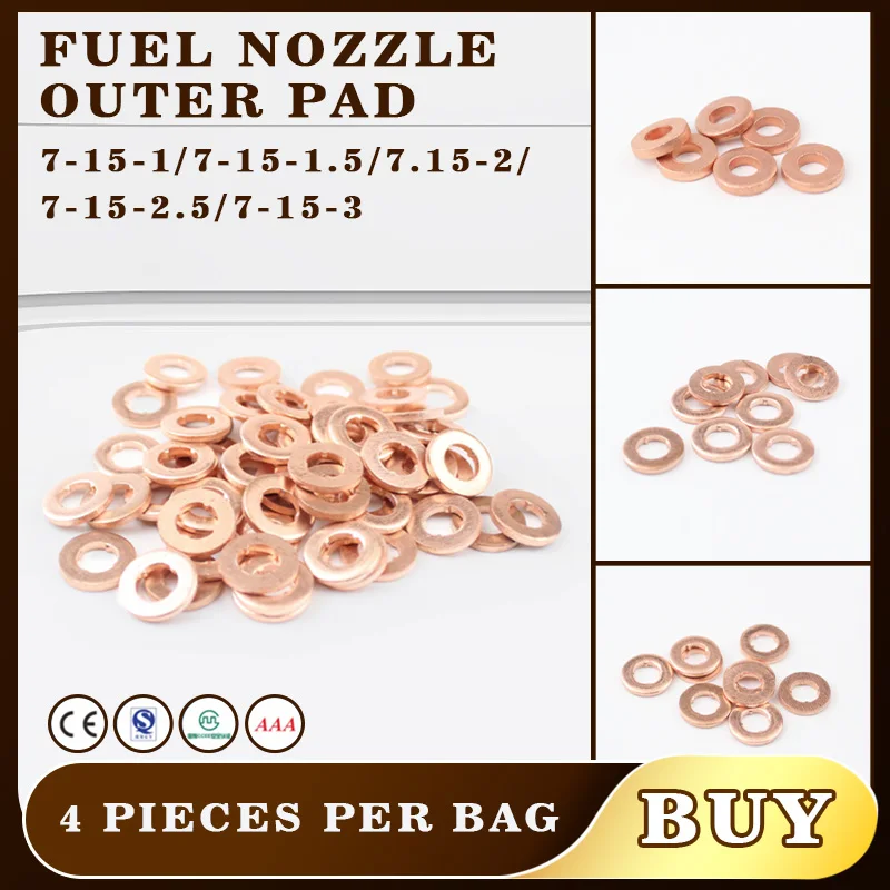 F00VC17502 F00VC17503 F00VC17504 F00VC17505 F00VC17506 Copper Washers Shims 9001 - 850C For BOSCH Injector.