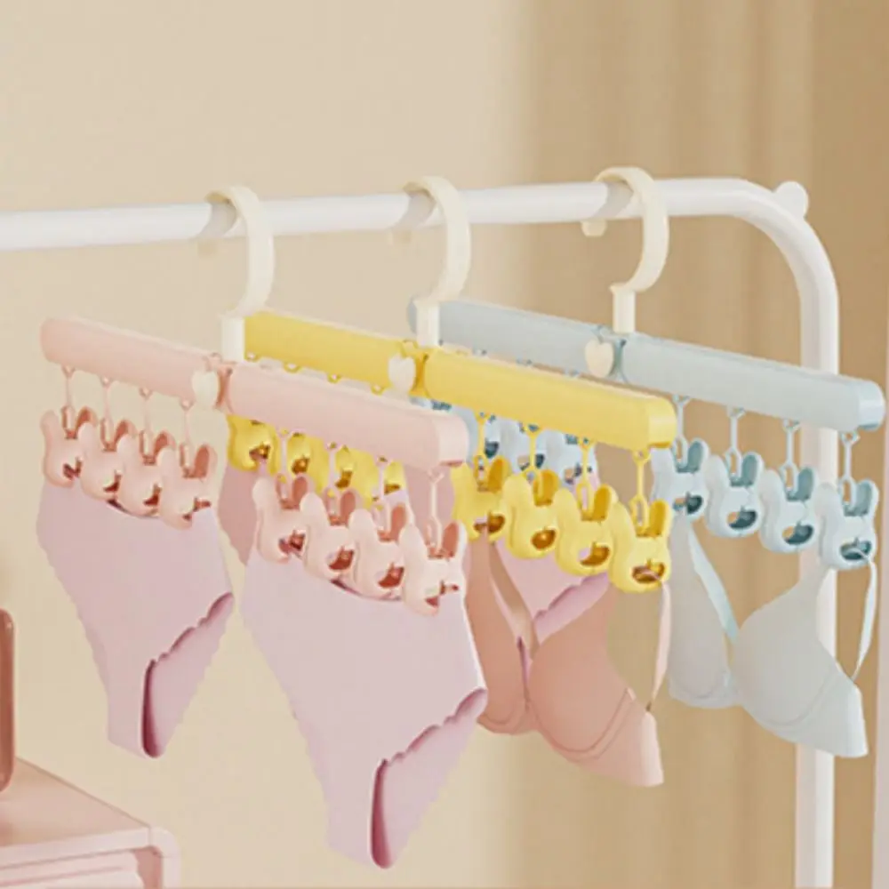 Portable Folding Drying Rack Non-slip 360-Degree Rotation Laundry Hanger Strong Load-bearing Traceless Sock Hanging Clips - Image 3