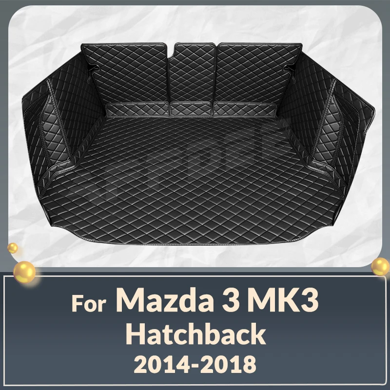 

Auto Full Coverage Trunk Mat For Mazda 3 Axela Hatchback 2014-2018 17 16 15 Car Boot Cover Pad Interior Protector Accessories