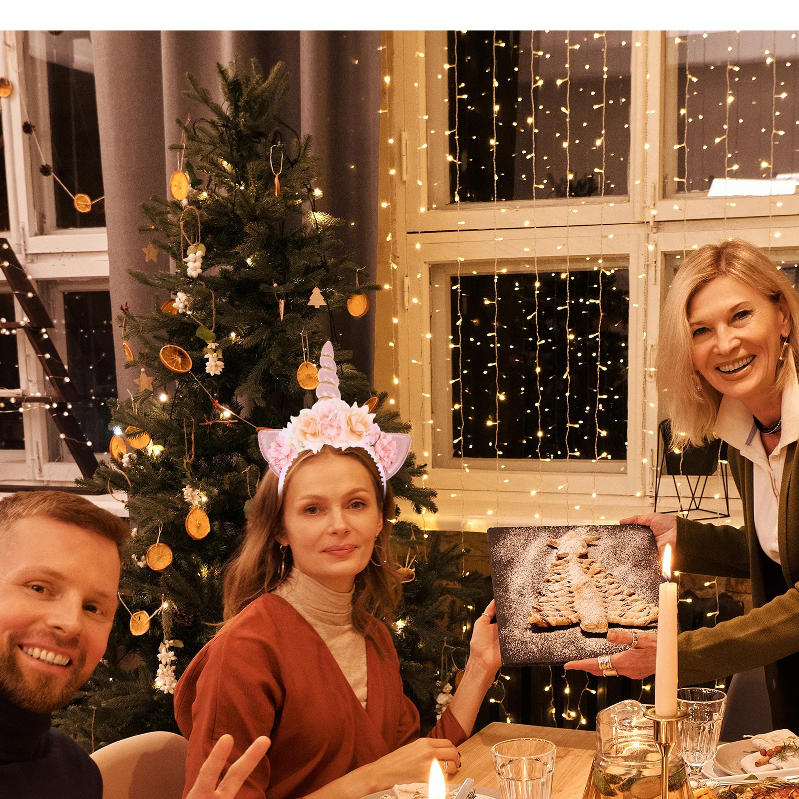 

Unicorn Flower Headband Lightweight Party Hair Accessory For Kids Women Cosplay Birthday Festival Wear Unicorn Headband