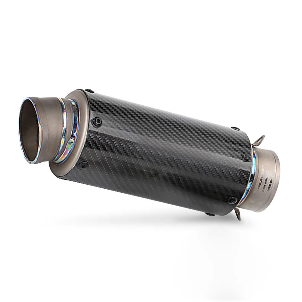 

51/60MM Universal Titanium Alloy Carbon Fiber Motorcycle Exhaust Muffler Racing Modify Exhaust For Ninja400 Ninja250 Mt15 PCX