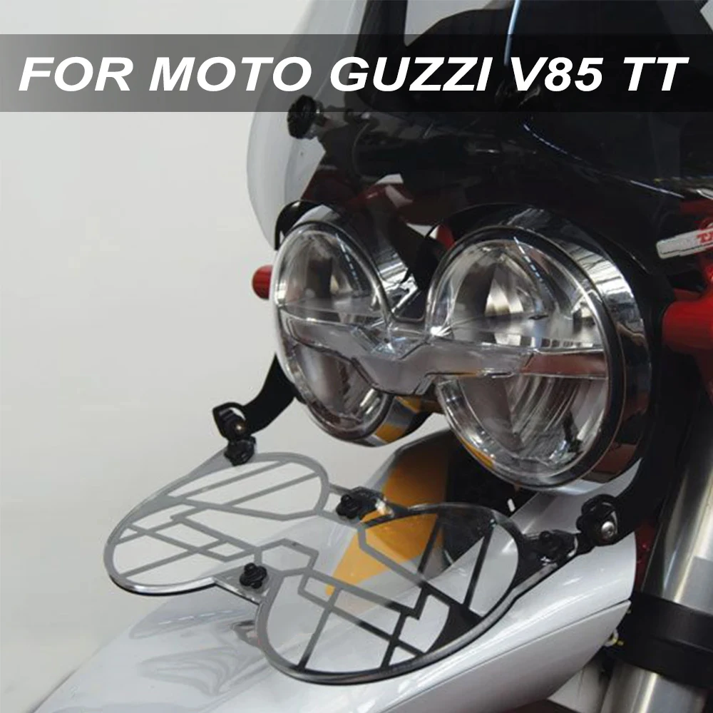 For Moto Guzzi V85TT V85 TT V 85 TT NEW Motorcycle Folding Headlight Head Light Guard Protector Grill Double Protection Cover