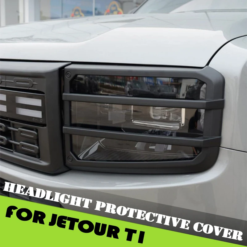 

Car Front and Rear Headlight Protective Cover Fit for Jetour Shanhai T1 2024 Modified Blackened Headlights and Taillight Frames