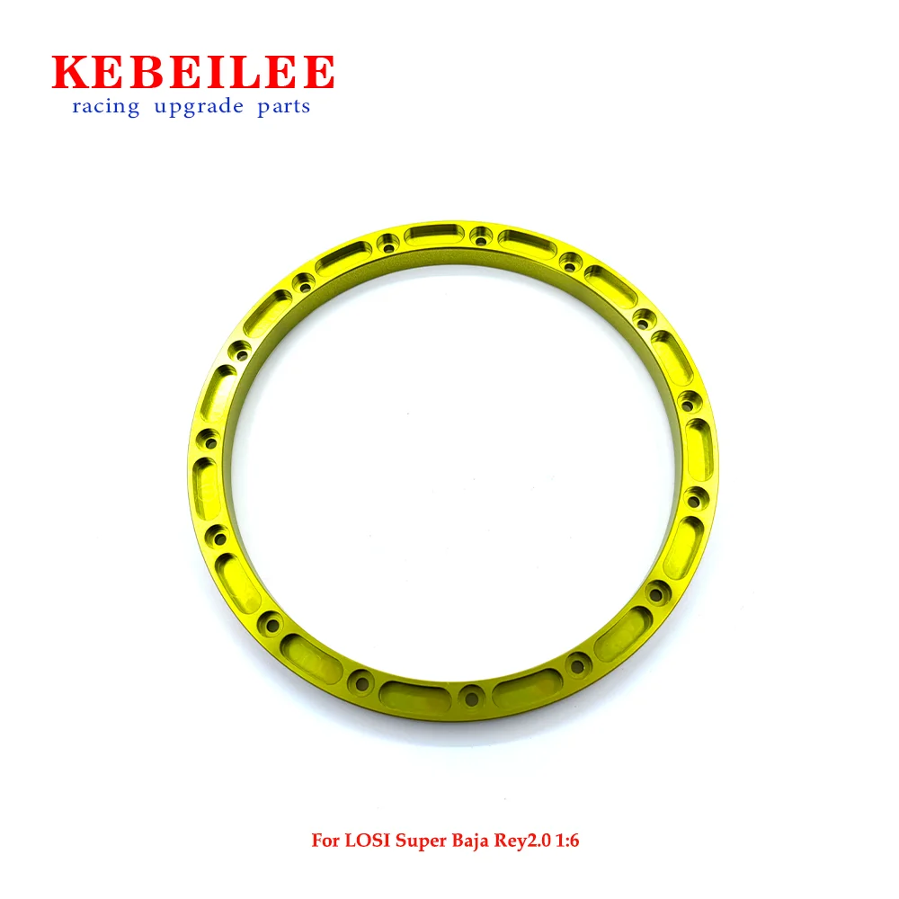 KEBEILEE CNC Aluminum inner Beadlock Ring For LOSI Super Baja Rey2.0 1/6 Wheel