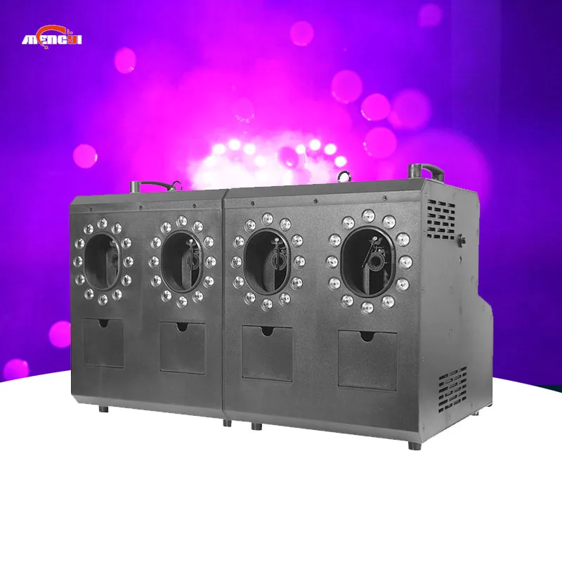 Factory DMX512 3000W 4-Wheel LED Bubble Smoke Machine Effect Stage Lights for Wedding Parties and Clubs
