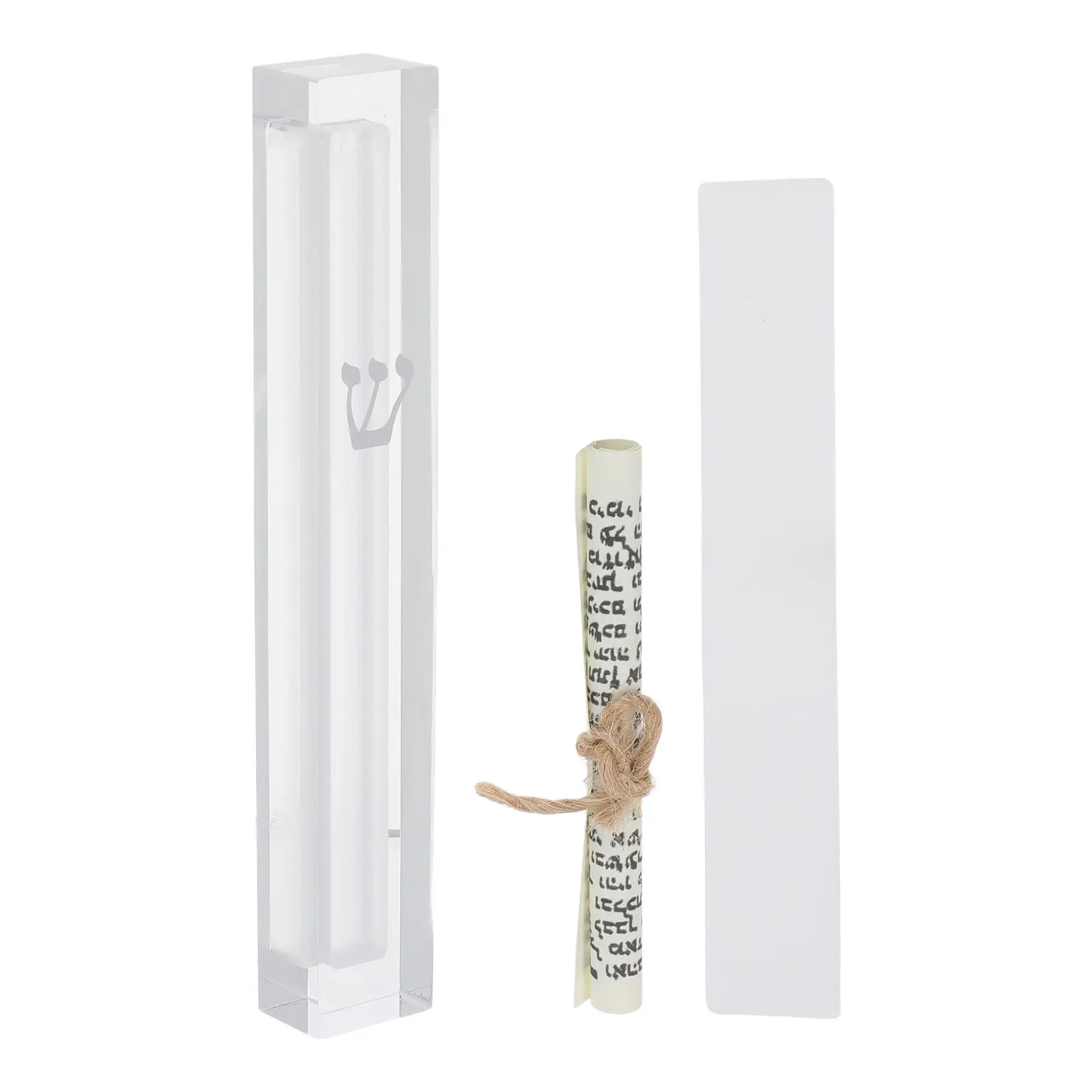 Clear Acrylic Mezuzah Case for Door Traditional Jewish Mezuzah Scroll Holder Home Blessing Judaica Decor Judaica Art
