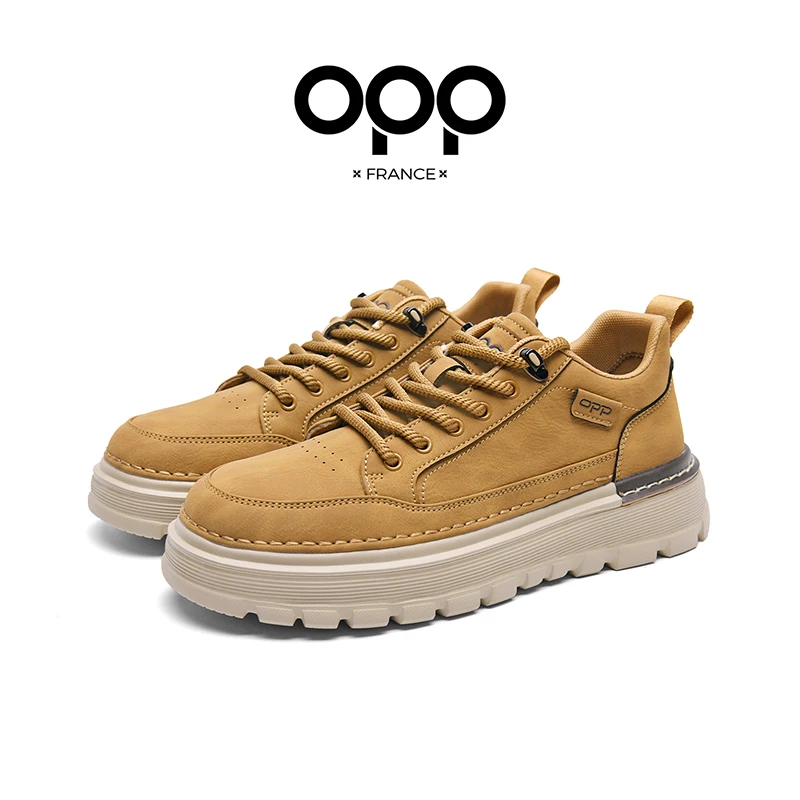 OPP Men's New work Shoes Flats With Running Blance Sports 574 Shoes Footwear Sneakers Genuine Leather work boots view 2