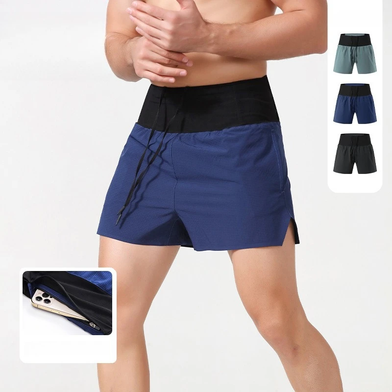 

Быстросохнущие шорты, свободные уличные фитнес-тренировочные брюки для бега, искусственные баскетбольные спортивные шорты из двух предметов для мужчин