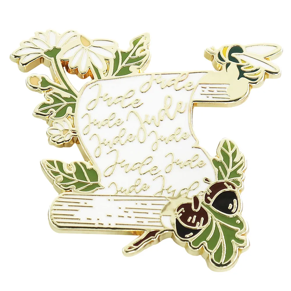 Jude letter The Cruel Prince enamel pin Folk of Air fans gift for clothing backpacks jackets decorating brooch