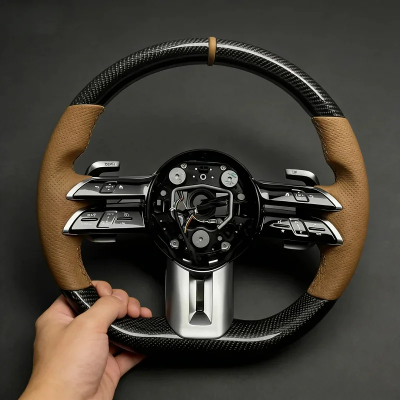 

For Mercedes Benz Dragonfly Steering Wheel, Car Interior Upgrade Accessories for AMG G63 W212 W204 CLA CLS SL500 S, E, G-Class