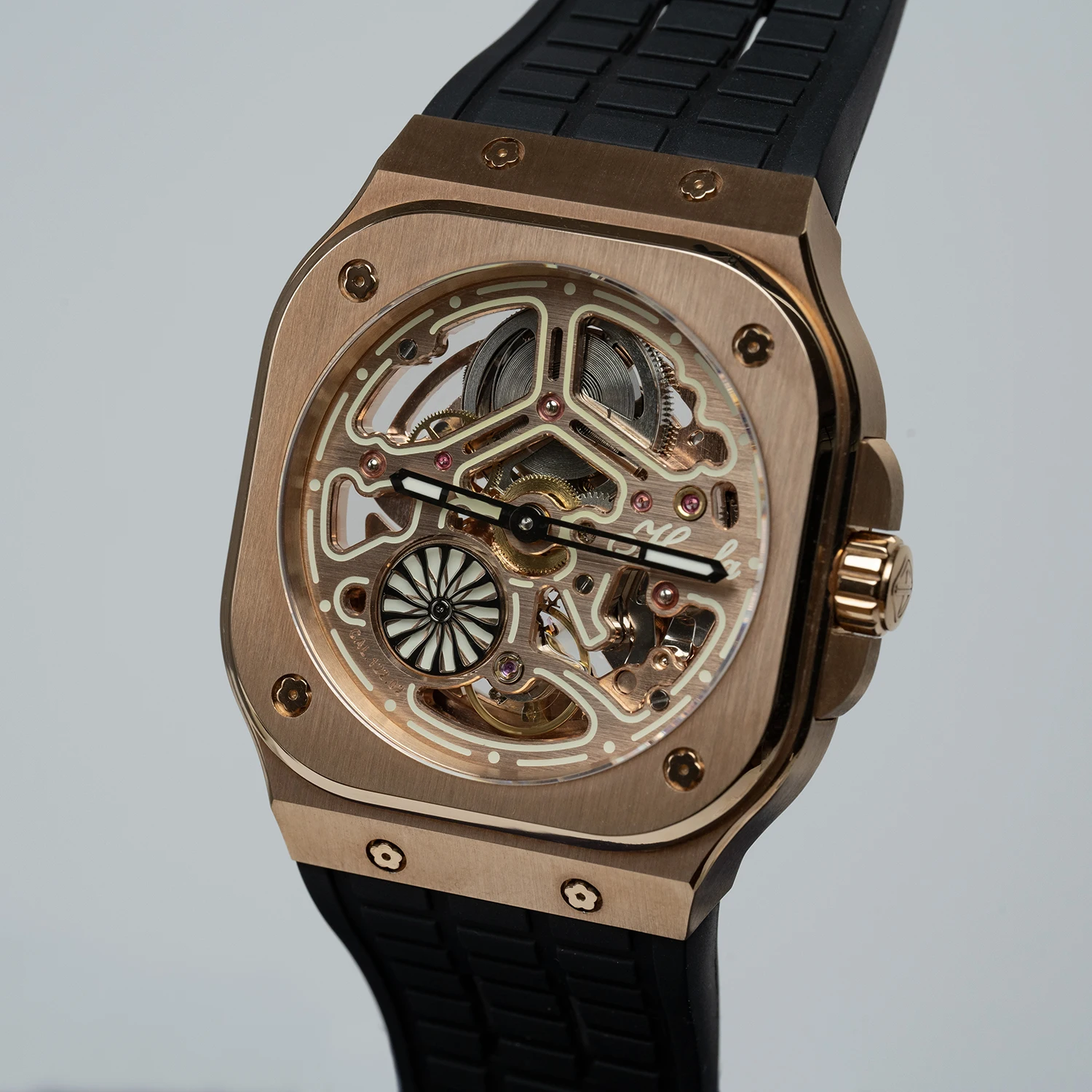 Haofa Skeleton Automatic Mechanical Mens Watch Luxury Sapphire Luminous Watch for Men Hollow Movement Clock Casual Business 1960