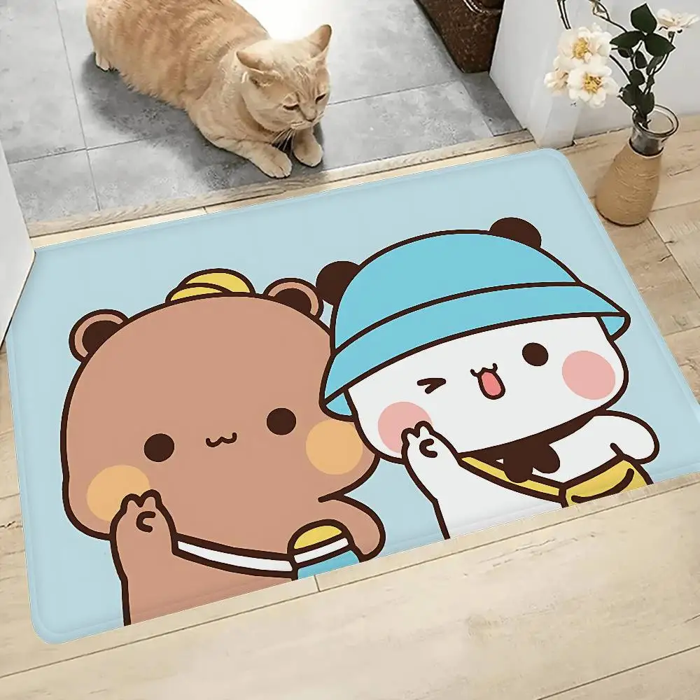 1Pc Bubu And Dudu Cute Cartoon Bathroom Mat Anti-slip Absorb Water Long Strip Cushion Bedroon Mat Welcome Doormat