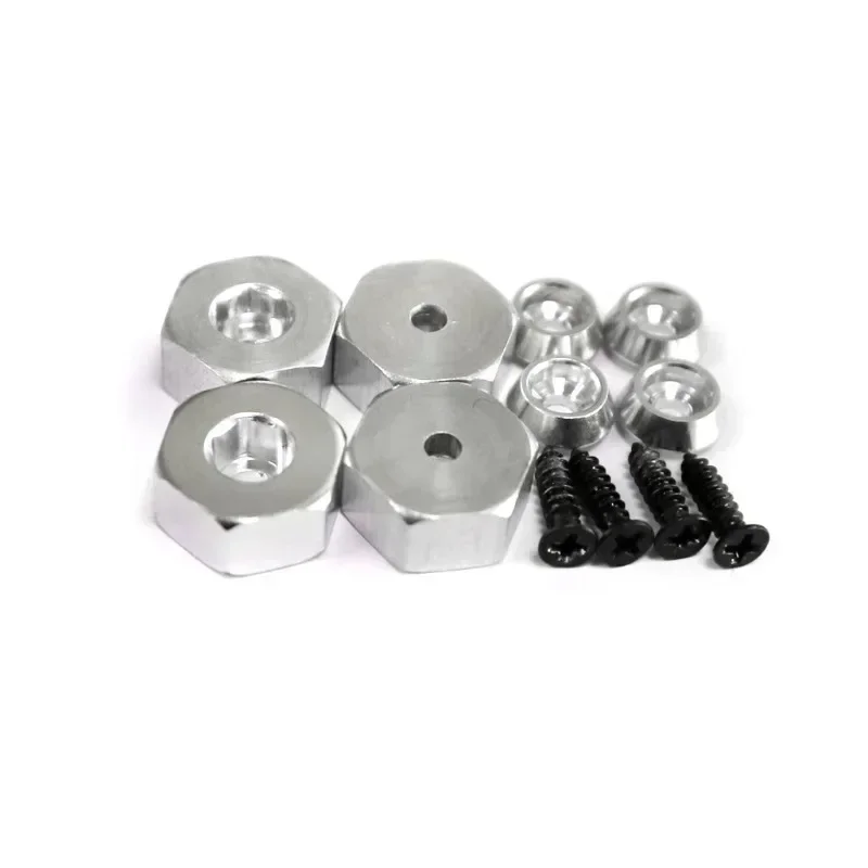 4PCS 5mm to 12mm Metal Combiner Wheel Hub Hex Adapter for WPL D12 C24 C34 B24 B36 MN D90 D99 RC Car Upgrade Parts