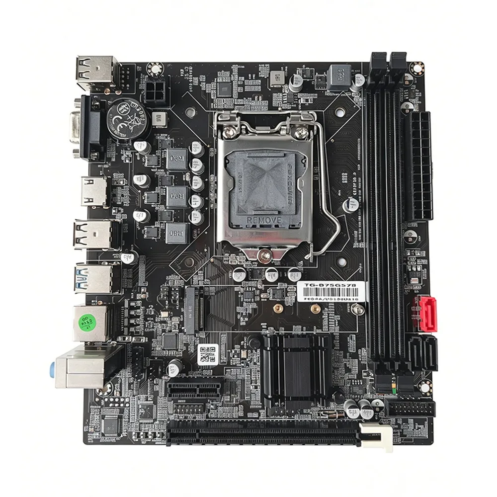 New B75 desktop computer main board with M.2 interface LGA-1155 pin DDR3 memory support 2/3 generation CPU