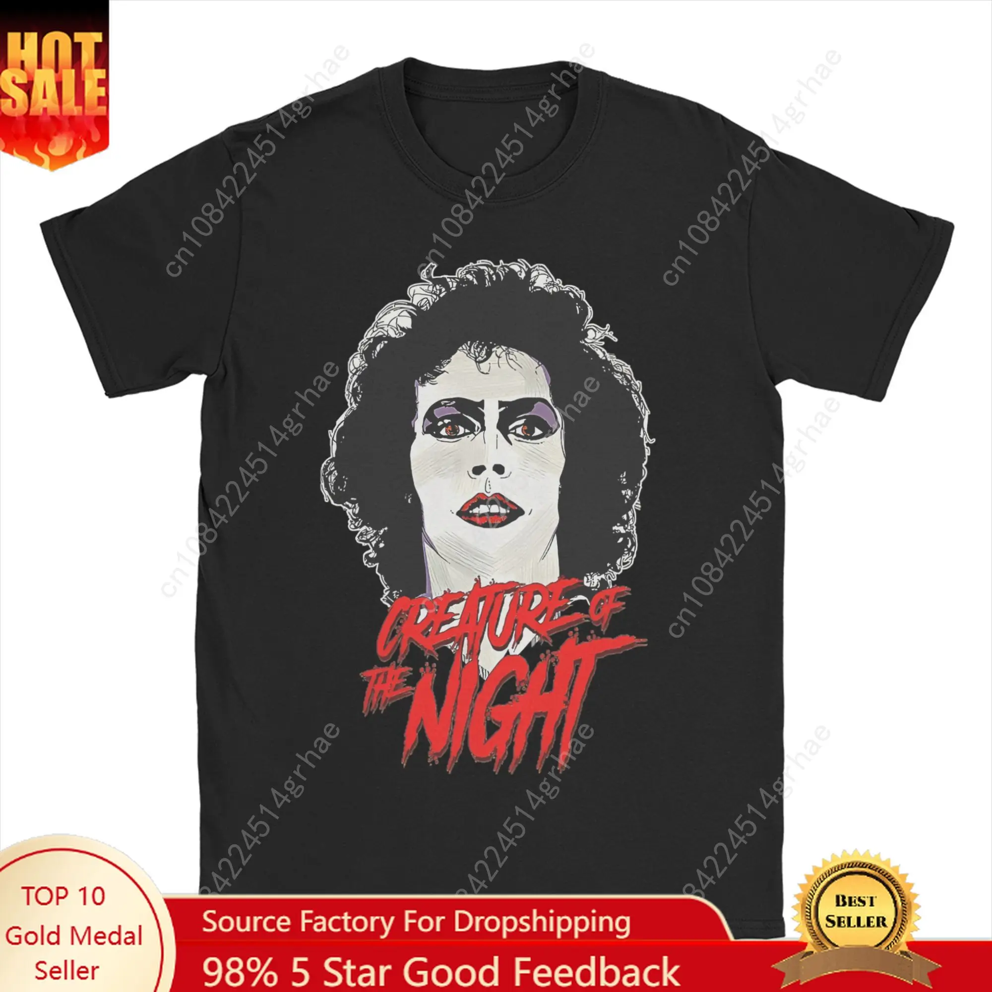 

Men T-Shirt The Rocky Horror Show Leisure Pure Cotton Tee Shirt Short Sleeve Funny T Shirt Round Collar Clothing 6XL