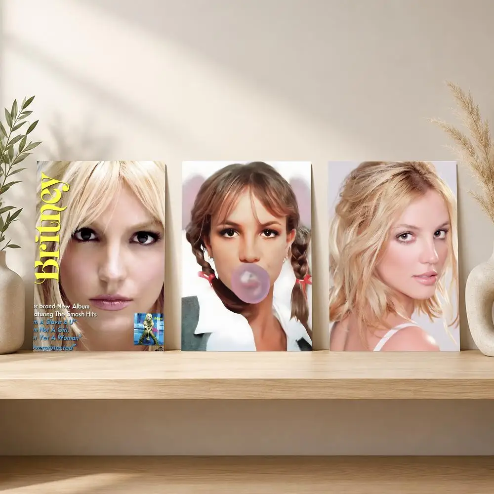 Singer B-Britney spears Poster Stickers HD Painting Self-Adhesive Modern Art for Bedroom Living Room Home Decor Wall Decals Gift