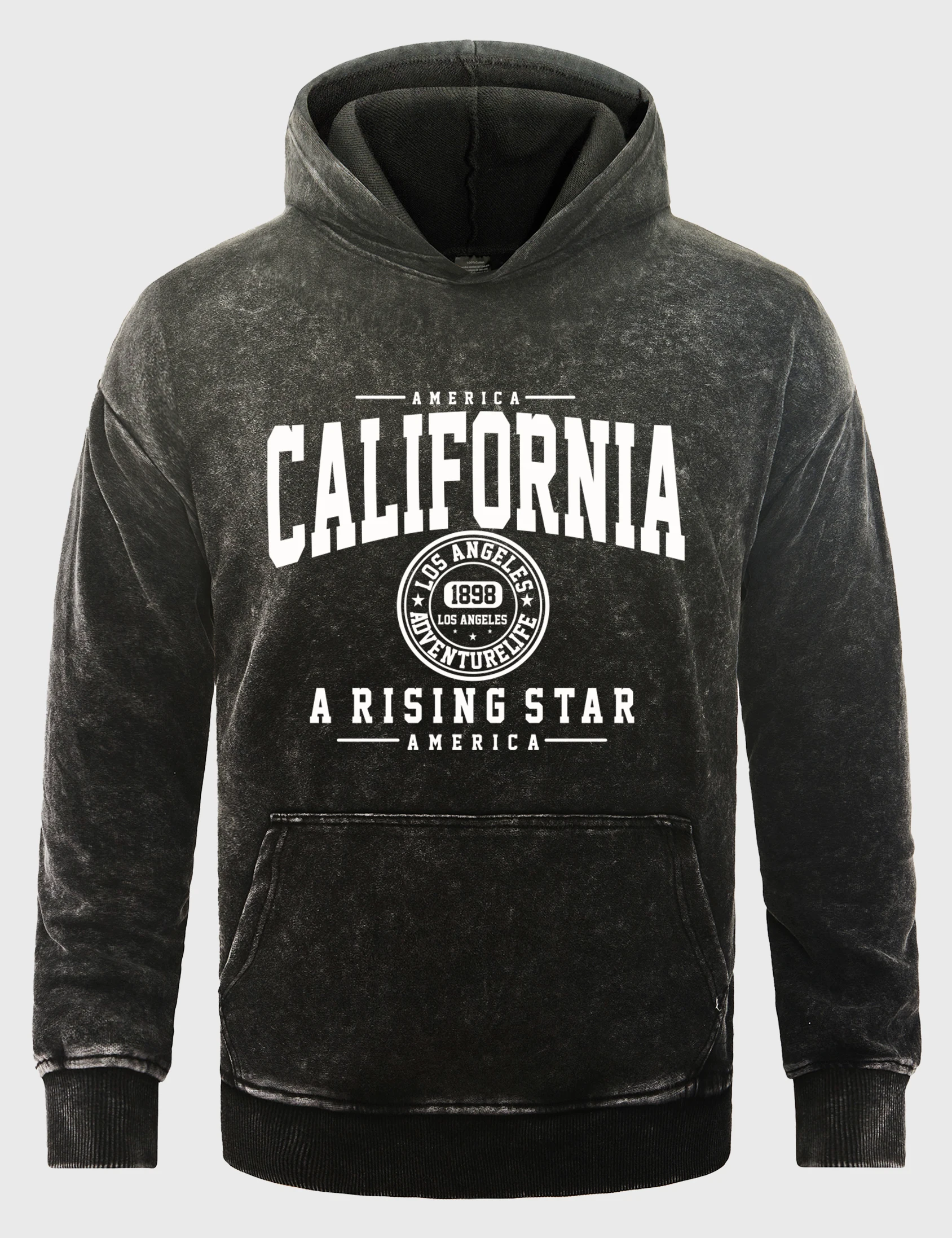 California A Rising Star America Printed Men Hoodie Cute Loose Hoodies Casual Cotton Clothing Autumn Fashion Streetwear Man