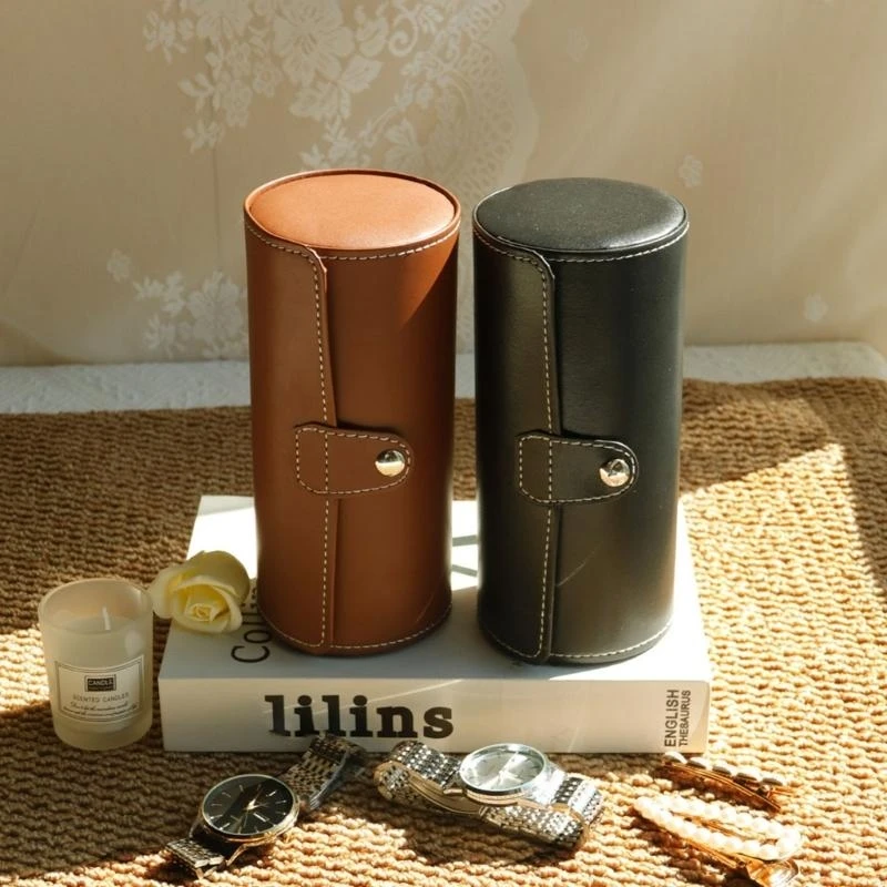 حامل ساعة أسطواني يحمي من رطوبة الغبار ومناسب للرحلة