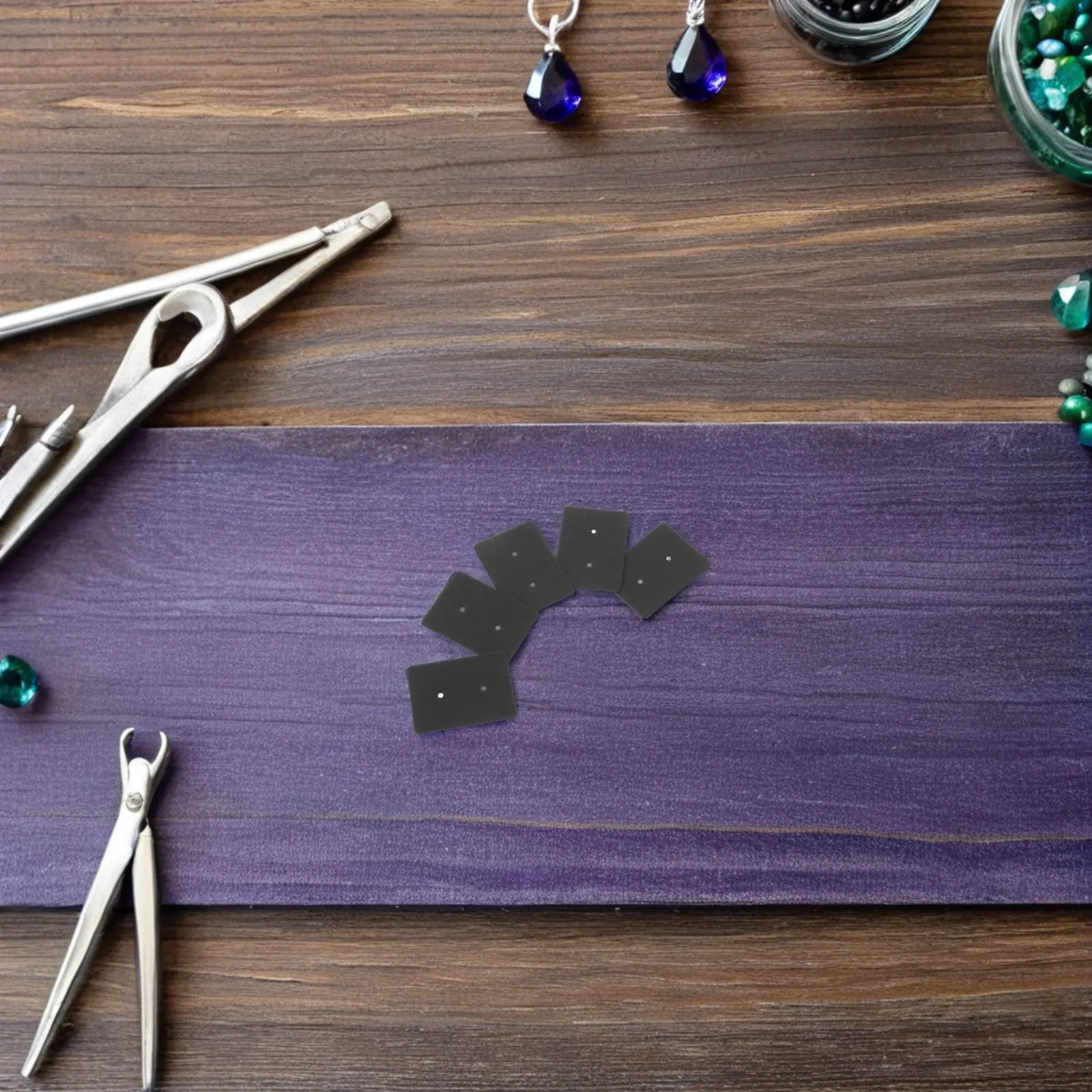 

300 шт. черных картонных держателей для демонстрации ювелирных изделий и серег, для розничной торговли, выставок, вечеринок, модной упаковки серег