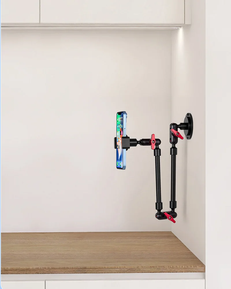 BFOLLOW 32" 22" Magic Arm mit Wandhalterung für Kamera Gelenk-flexible Halterung Ständer Magsafe Handy Tablet Webcam Gopro – Detail 14