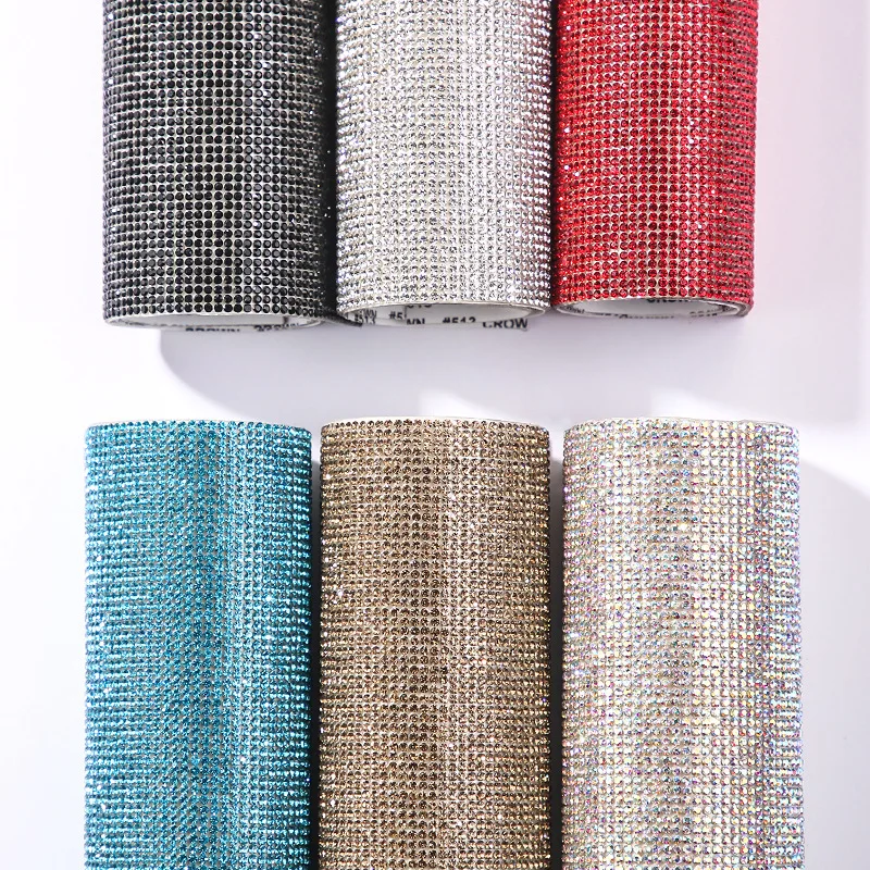 Self Adhesive Crystal Rhinestone Sticker Glass Ribbon Sheet Trim DIY Sticker Rhinestones Arts Crafts Car Phone Shoes Decoration