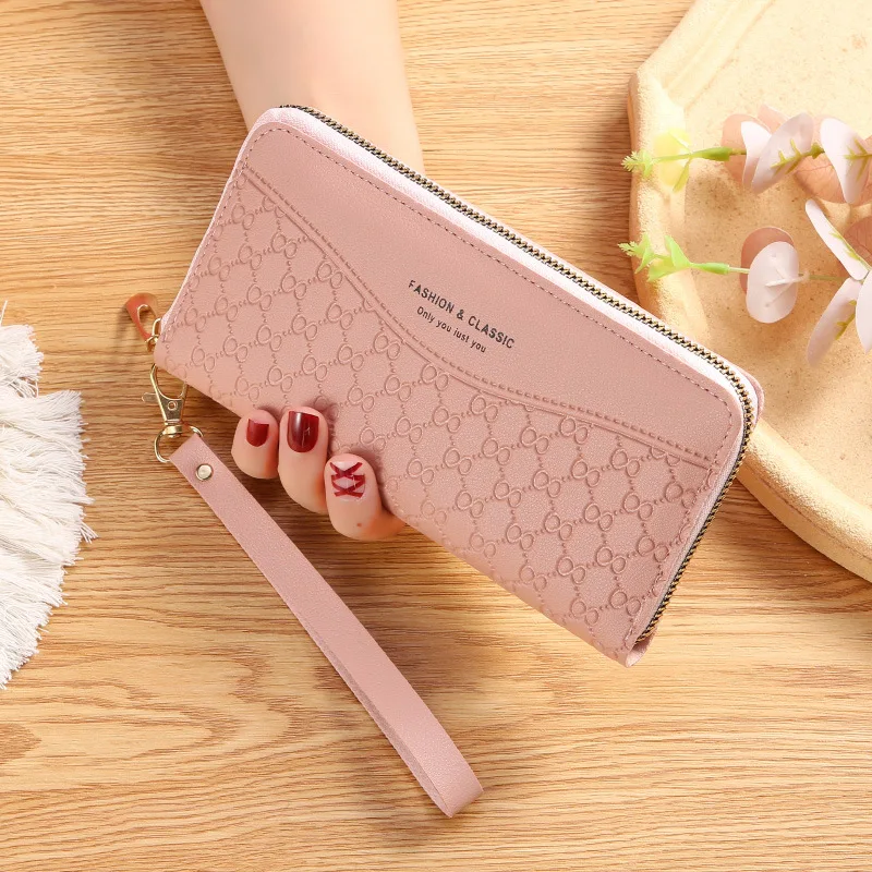 2022 Women's Wallet Long Large Capacity Zipper Coin Purse Card Holder Female Pu Leather Wallets Cellphone Wallet Money Bag