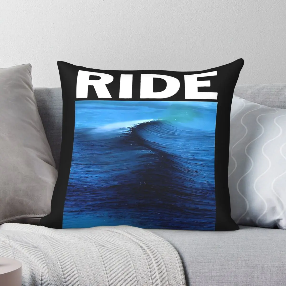 Ride Band Nowhere Album Square Pillowcase Polyester Linen Velvet Creative Zip Decor Home Cushion Cover 45x45