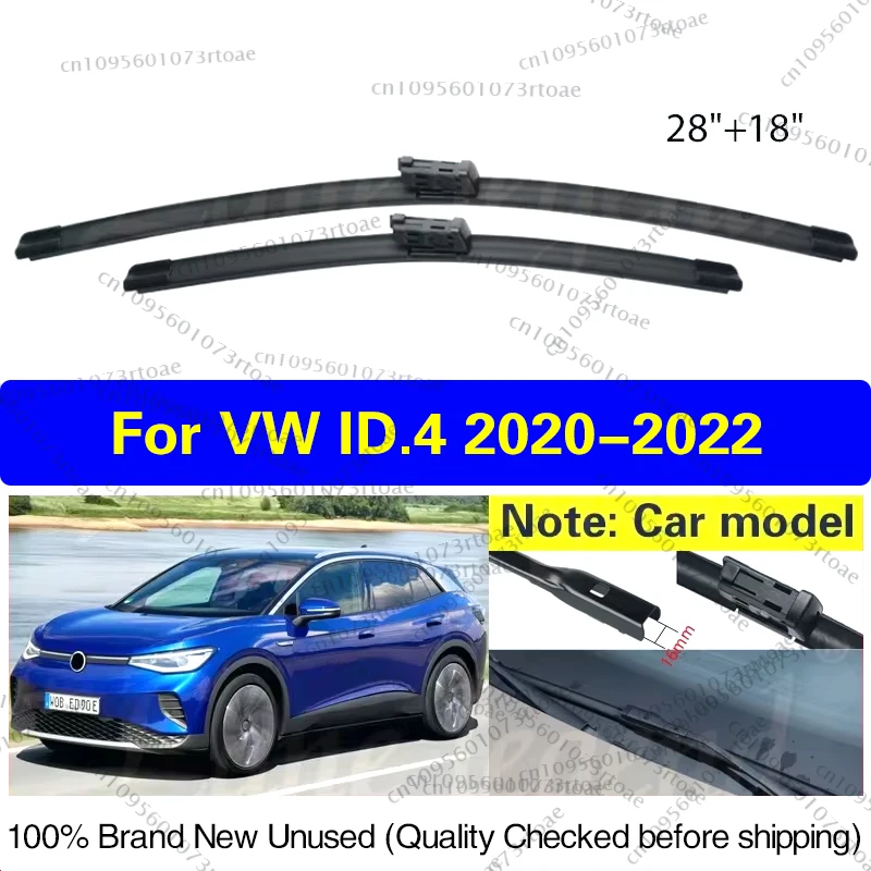 

For Volkswagen VW ID.4 ID4 2020 2021 2022 Wiper Front Wiper Blades Windshield Windscreen Car Rain Brush 28"+18" Car Accessories