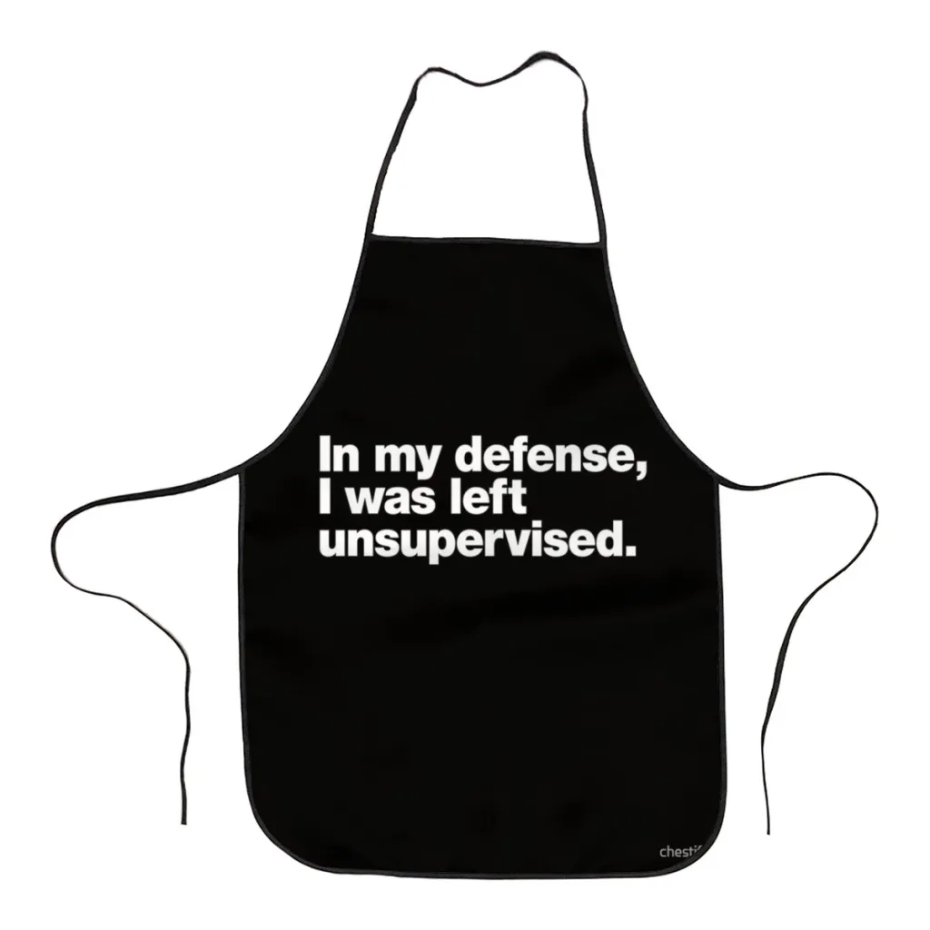 

In my defense, I was left unsupervised. Kitchen Aprons for Women Household Cleaning Apron Chefs Cooking Baking Apron for Child