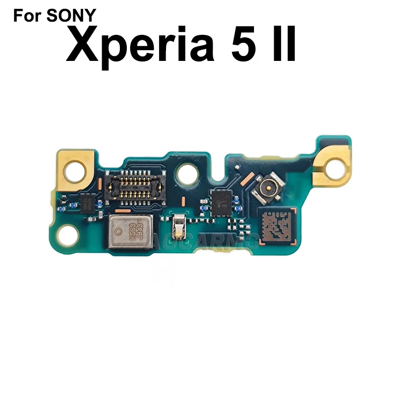 Aocarmo For Sony Xperia 5 II/ X5ii XQ-AS52 AS62 AS72 SO-52 Bottom Microphone MIC Antenna Connector PCB Circuit Board Repair Part