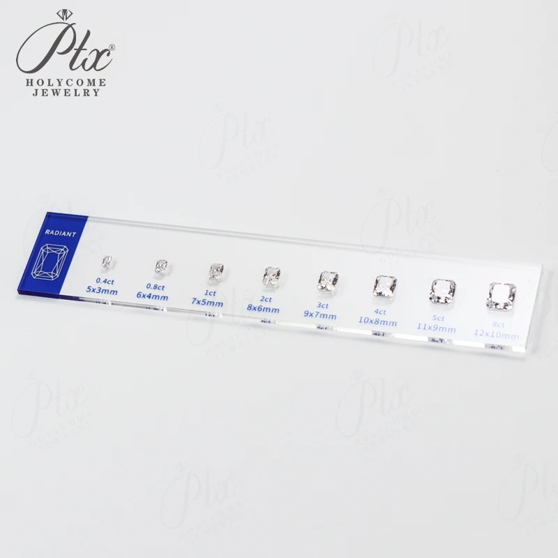 Vergelijking Ring Sizer Tester 5A CZ Moissanite Diamond Jewerly Dealer Gereedschap Set Gereedschap Maat Vorm Referentie Topkwaliteit Groothandel