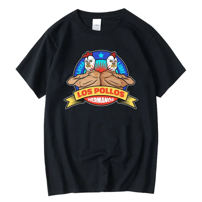 XIN  Men's High Quality 100% Cotton T-shirt Breaking Bad Design Customizable Hand-painted Unique Fashion Casual Wear