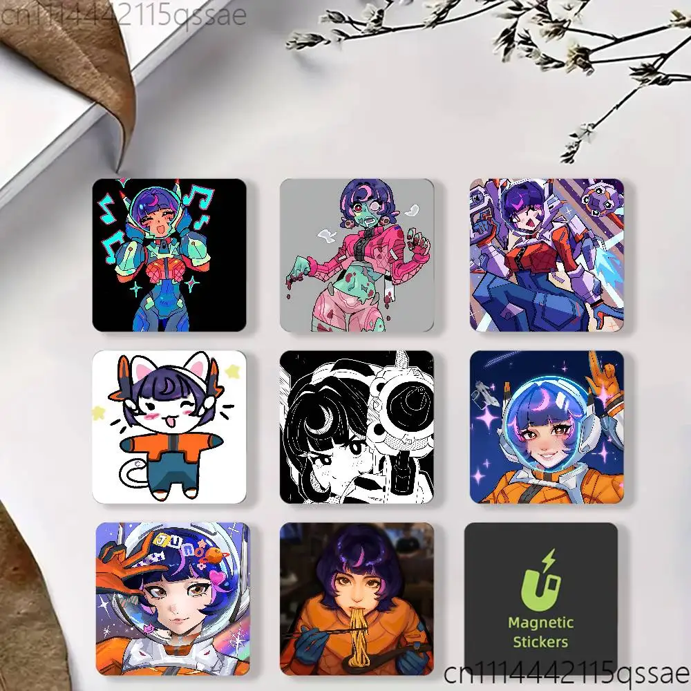 For Overwatch Juno Fridge Magnet Personalized Magnetic Durable Plastic Square Picture Surface Fridge Magnets