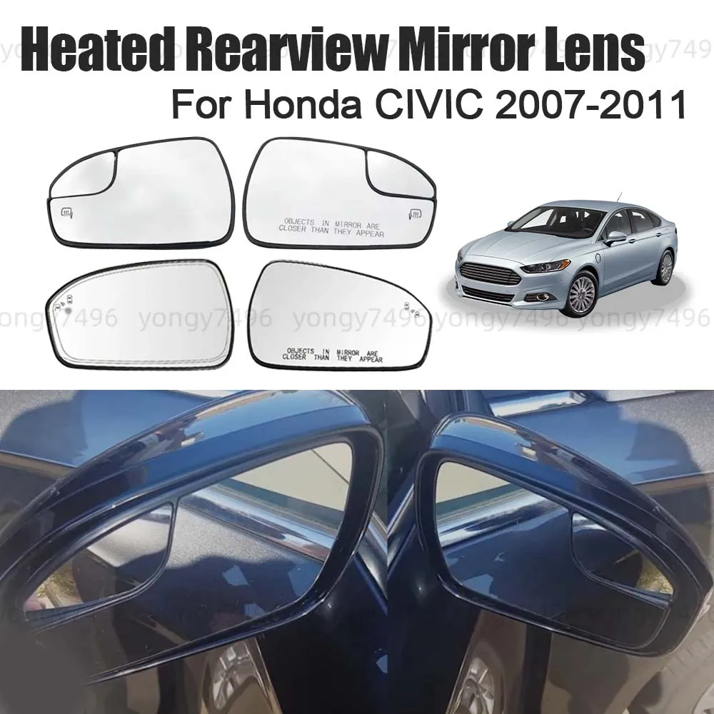 

Replace Car Wide Angle Heated Rearview Mirror Lens For Honda CIVIC 2007 2008 2009 2010 2011 Cars Accessories Upgrade