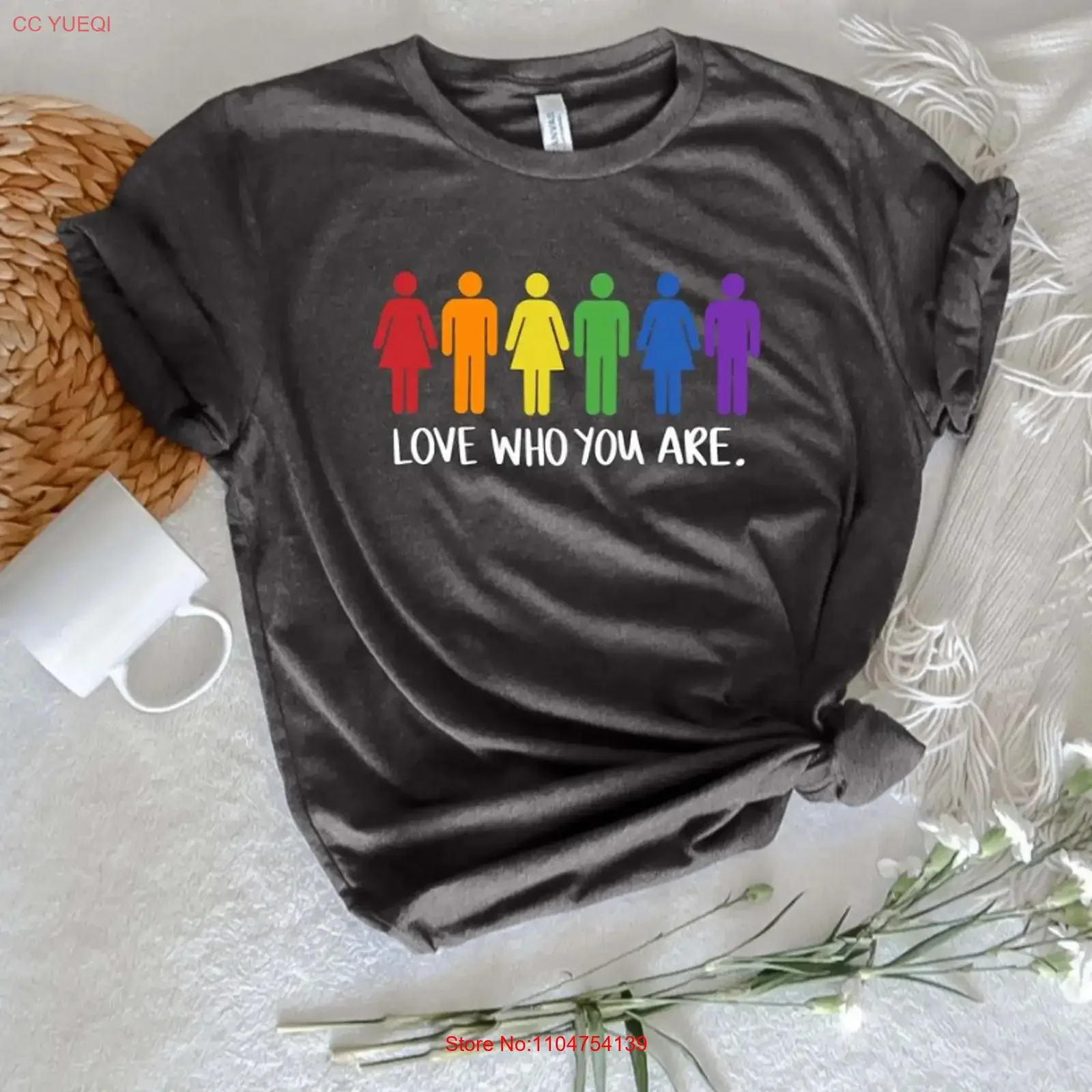 Love Who You Are Pride T Shirt LGBTQ Month vintage Washed Casual Versatile Top For Everyday Wear homme streetwear Stretched