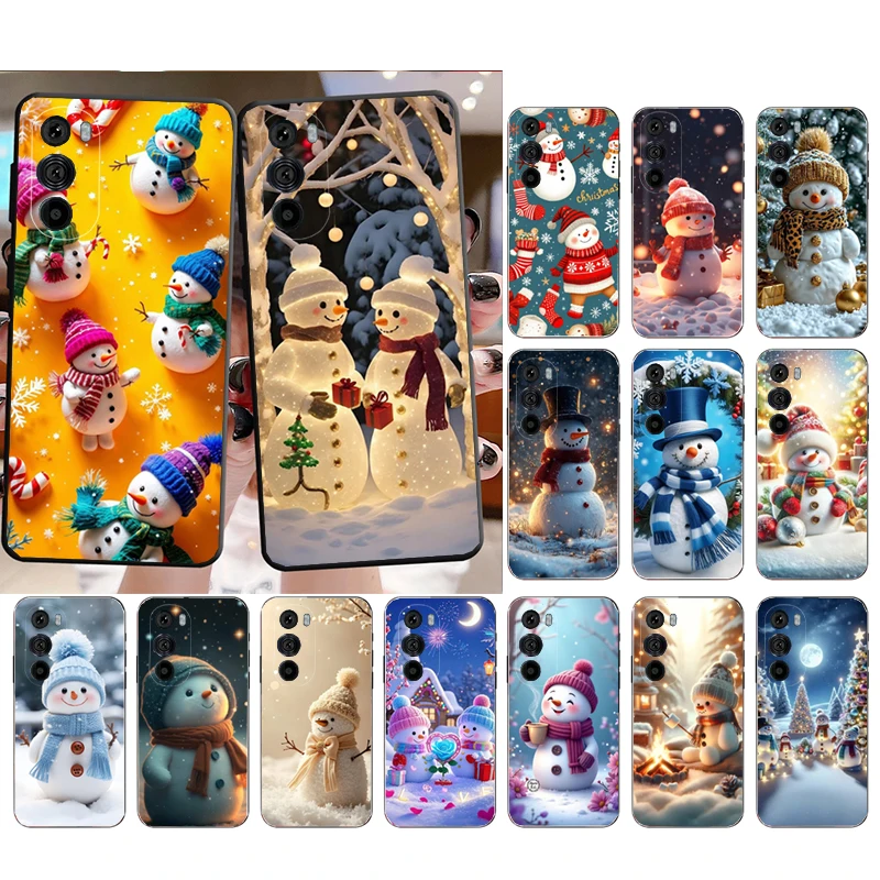 

Phone Case For Motorola Edge 50 40 Pro 60 50 40 30 Ultra Neo Fusion Moto G Play G Stylus G Power G Christmas Snowman