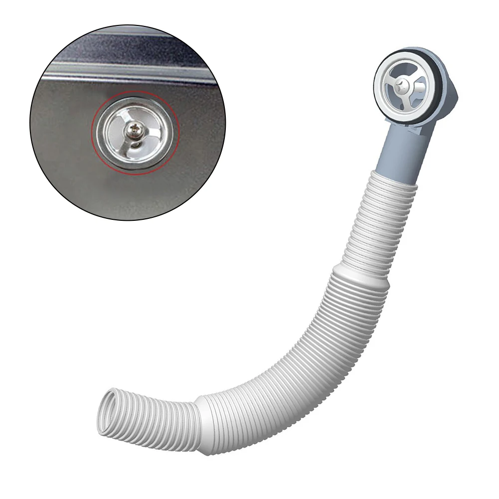 Round Overflow Pipe Washbasin Drainer Replacement Overflow Head For Kitchen Sink Waste Drain Bath Filter Waste Finished Drainer