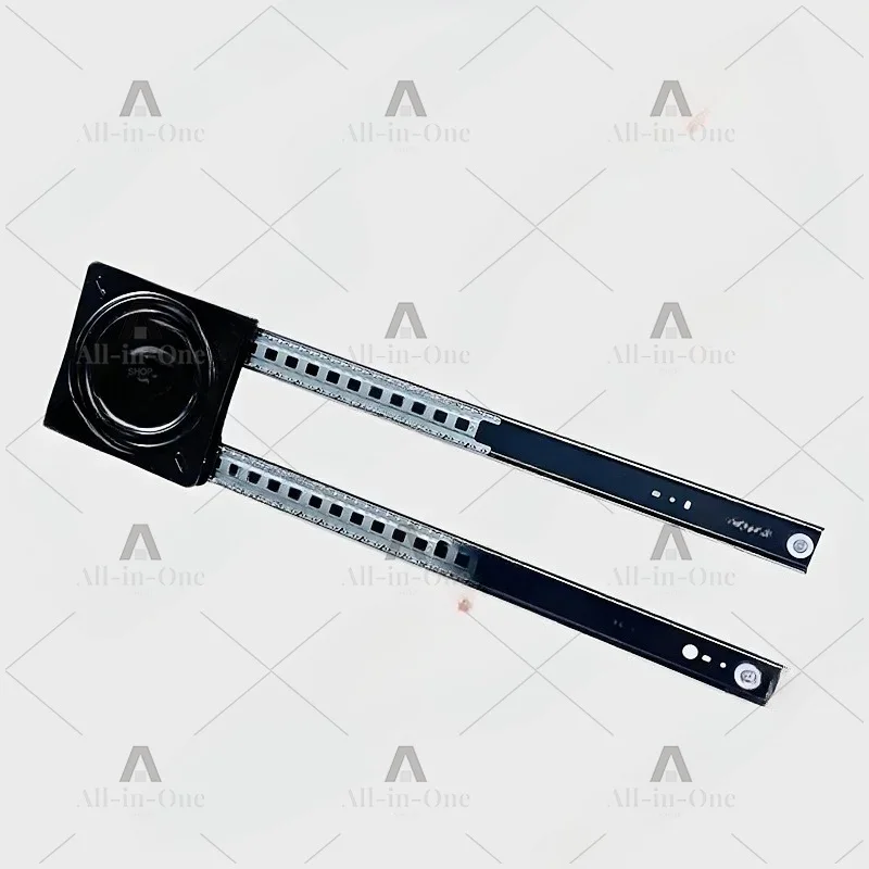 Rotating mid-island table slide rail pulling island track guide rail translation retractable