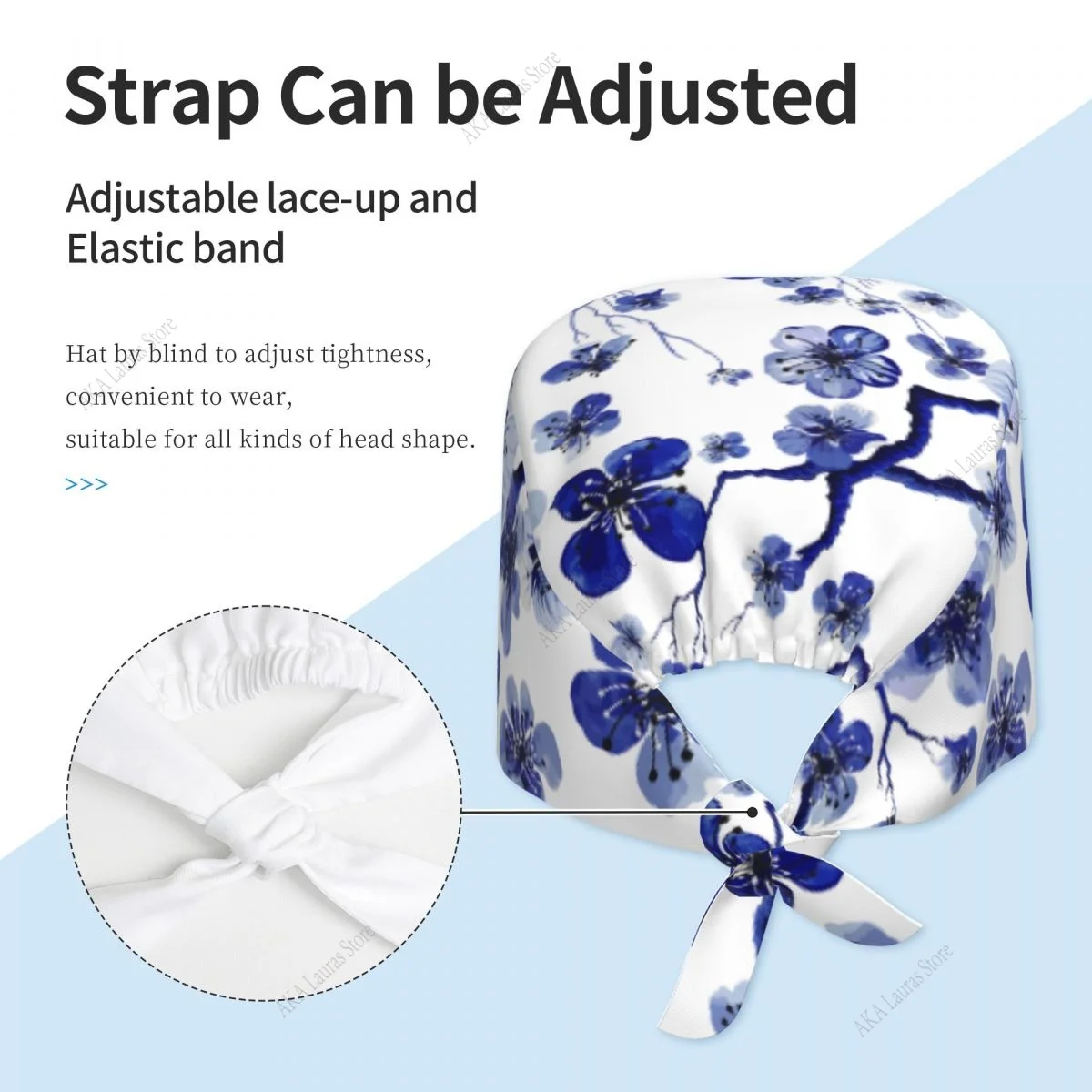 Pet Shop Blossom Unisex พยาบาลหมวกขัดตลก Breathable Veterinary การพยาบาลอุปกรณ์เสริม Anesthesia หมวกขัด