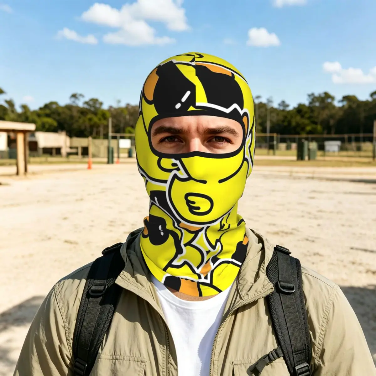 Yellow Classic Rubber Duck Breathable Balaclava Full Face Mask Sun Protection Neck Gaiter For Motorcycle Cycling Fishing Outdoor