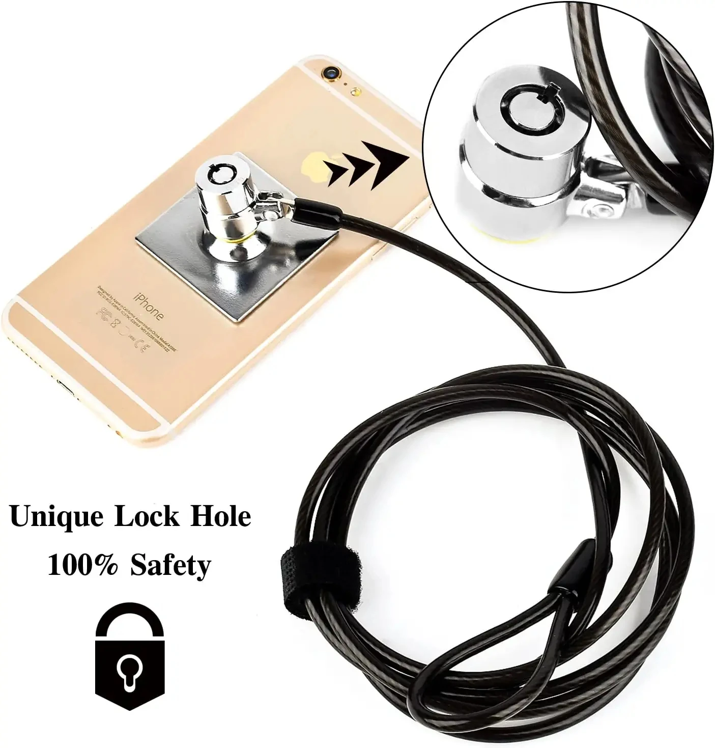 Laptop Schloss mit 6,5 ft Stahl Kabel Universal Anti-Theft Lock für Home Office Shop Notebook Tabletten iPad Handy rohstoffe