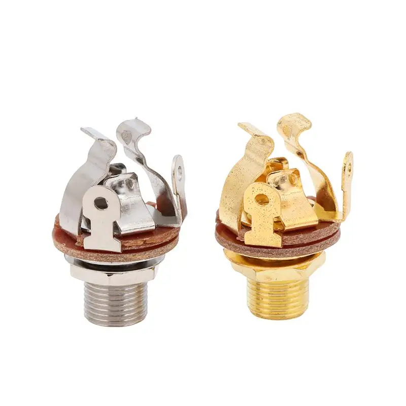6.35mm Output Electric Guitar Pickup Stereo Jack Input Socket 1/4 Inch for Studio and Stage