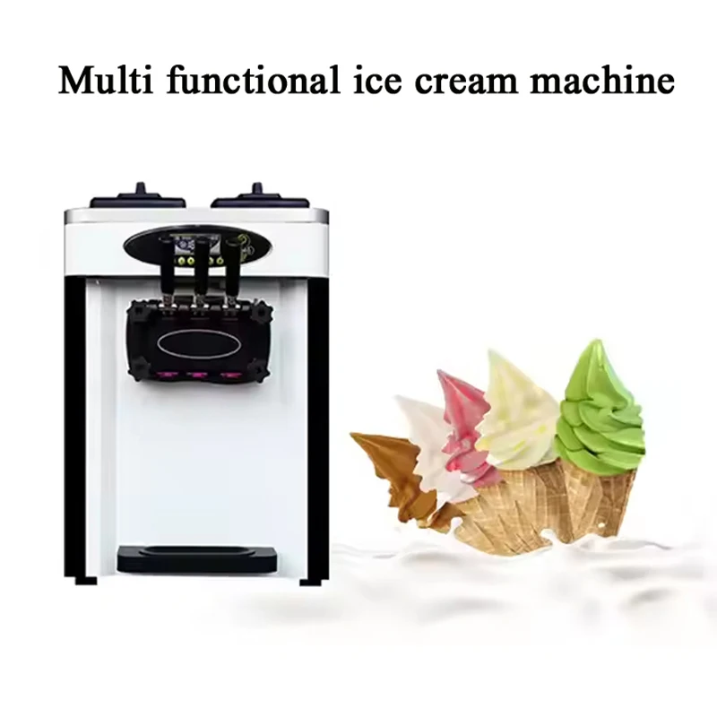 

3 Flavors Commercial Soft Ice Cream Machine Stainless Steel Frozen Yogurt Machine