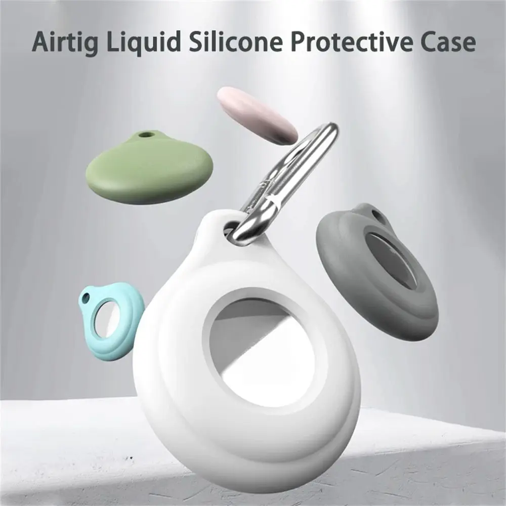 Keychain for Airtags, Silicone Keychain for Apple Air Tag  Tracker Locator, Liquid color Silicone Keychain for Apple Air Tag