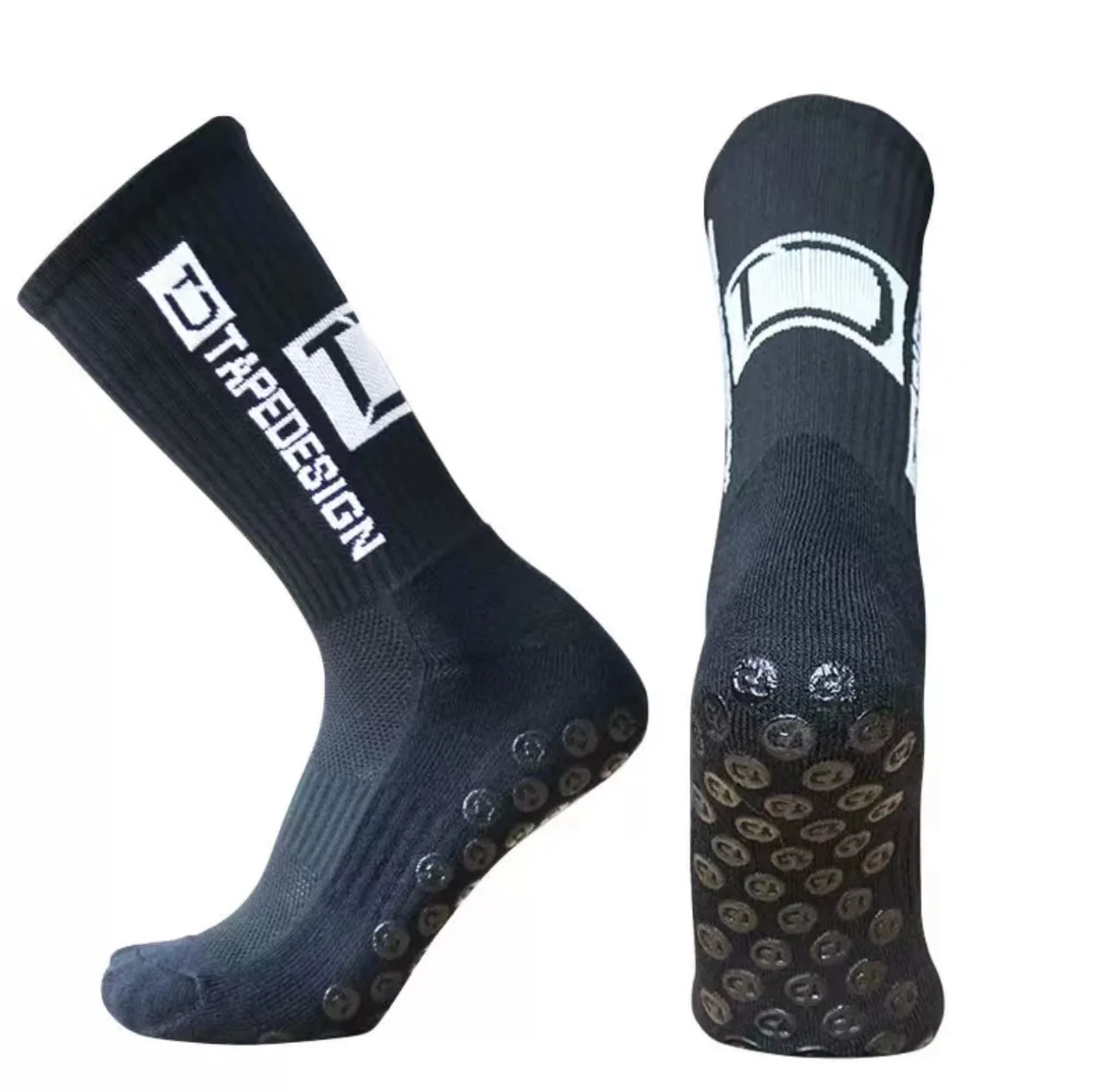 Calcetines deportivos antideslizantes para fútbol, medias de tubo para deportes al aire libre, Fondo de toalla, ciclismo, absorción del sudor, ventilación, 3 pares