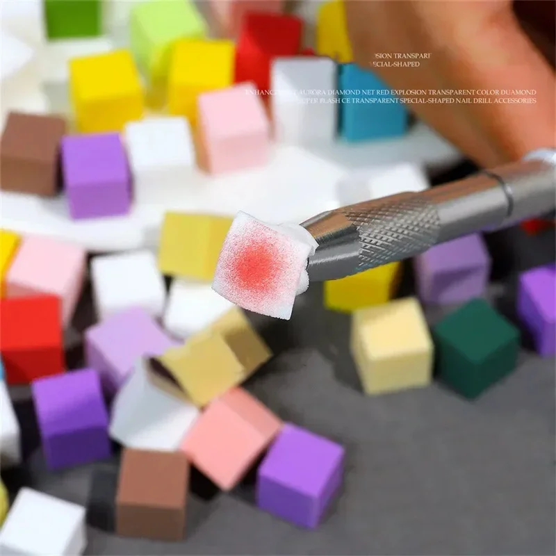 Nail Stamp Color Sponge Square Drawing Painting Fade Block Blush Nail buffer trucco Gradient Soft Sponge Pad 4 Paw Pen Design