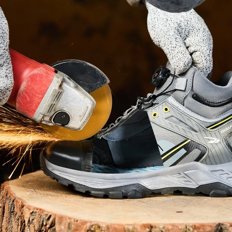 Work Boots Indestructible Safety Shoes Men Steel Toe Shoes Puncture-Proof Sneakers Women Non Slip Work Shoes Male Tactical Boots