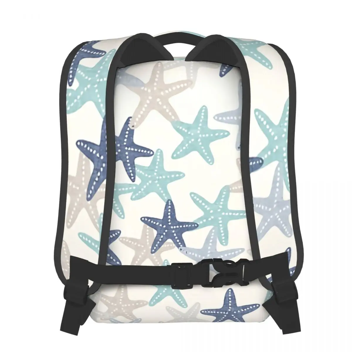 Starfish Beach Nautical Costal Blue Casual Knapsack for Men Women Student Books Backpack School Laptop Bag Soft Rucksack