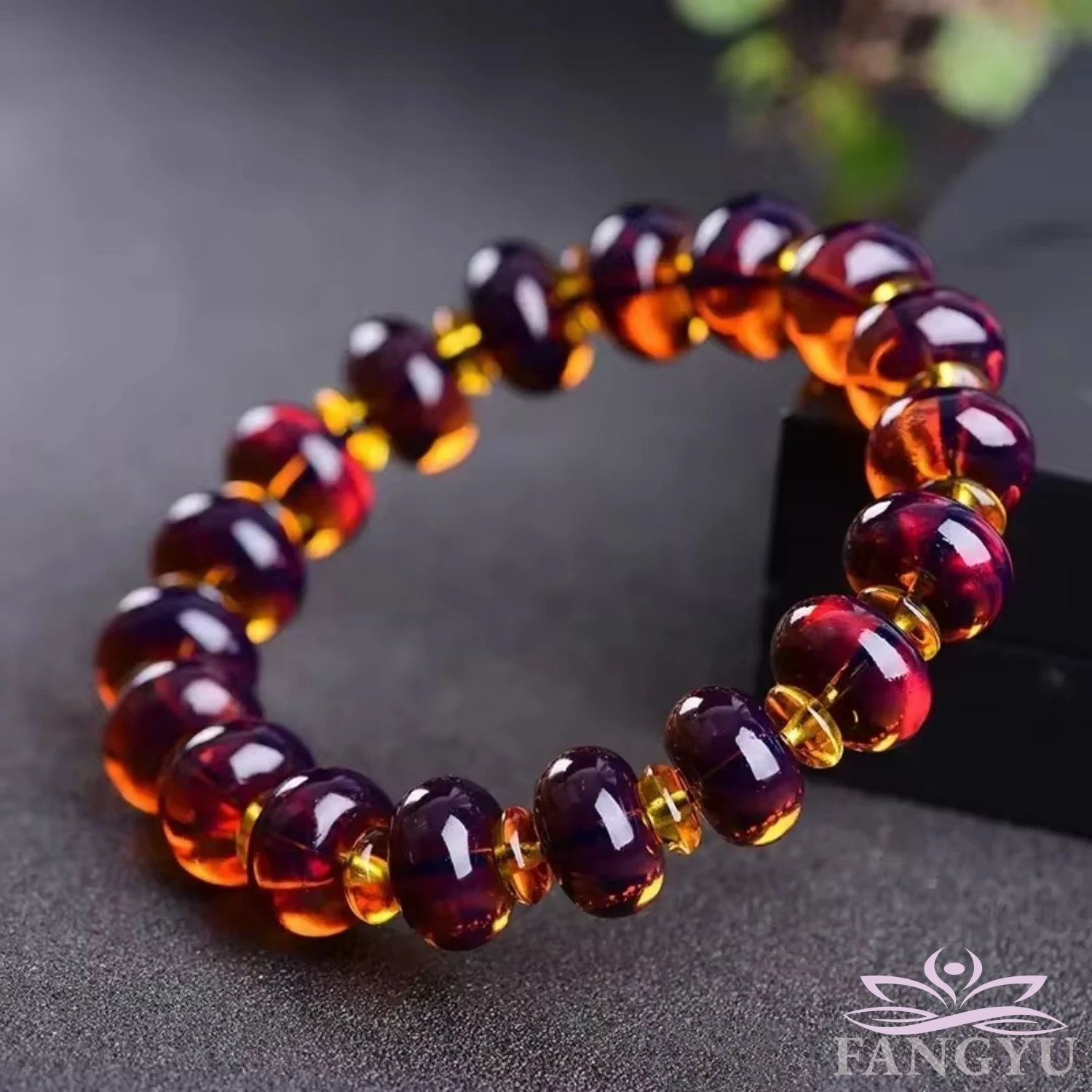 Amber Baltic Certificate Violet Bracelet Original Stone Amber Beads Bracelets for Men and Women Beeswax Bracelets Jewelry Gifts